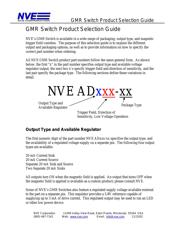 GMR Switch - NVE Corporation
