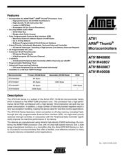 AT91M55800A-33CJ 数据规格书 1
