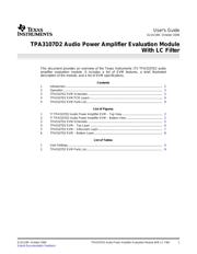 TPA3107D2 EVM datasheet.datasheet_page 1