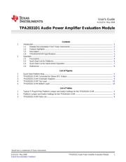 TPA2031D1EVM 数据规格书 1