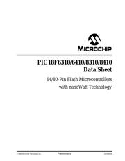 PIC18LF8310-I/PTQTP 数据规格书 1