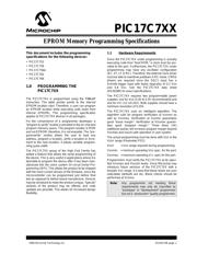 PIC17C752-16I/PT 数据规格书 1