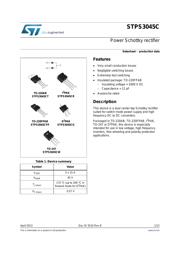 STPS3045CW 数据规格书 1
