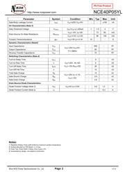 NCE40P05YL datasheet.datasheet_page 2