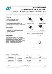 STGF7NC60HD 数据规格书 1