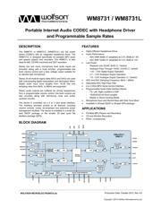 WM8731SEDS/V datasheet.datasheet_page 1