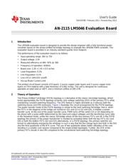 LM5046EVAL/NOPB 数据规格书 1