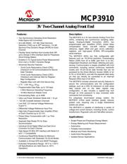 MCP3910A1T-E/ML 数据规格书 1
