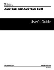 ADS1625EVM datasheet.datasheet_page 1