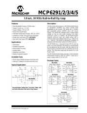 MCP6293 数据规格书 1