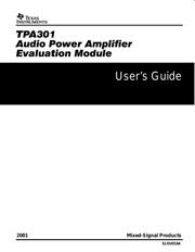 TPA301EVM datasheet.datasheet_page 1