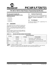 PIC16LF721-I/P 数据规格书 1