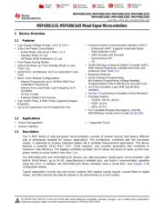 MSP430G2333 datasheet.datasheet_page 1