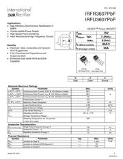 IRFU3607TRL701P 数据规格书 1