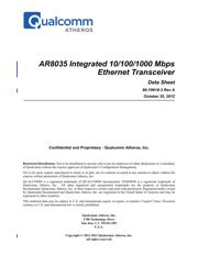 AR8035-AL1B Datasheet PDF | Qualcomm - AiPCBA