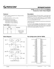 PI74AVC164245AEX 数据规格书 1