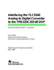 TLC5540EVM datasheet.datasheet_page 1