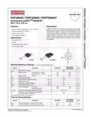 FDPF20N50 数据规格书 1
