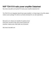 TDA1519CTH datasheet.datasheet_page 1