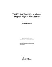 TMS320VC5441APGF 数据规格书 1