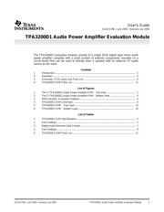 TPA3200D1EVM 数据规格书 1