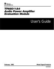 TPA6011A4EVM datasheet.datasheet_page 1